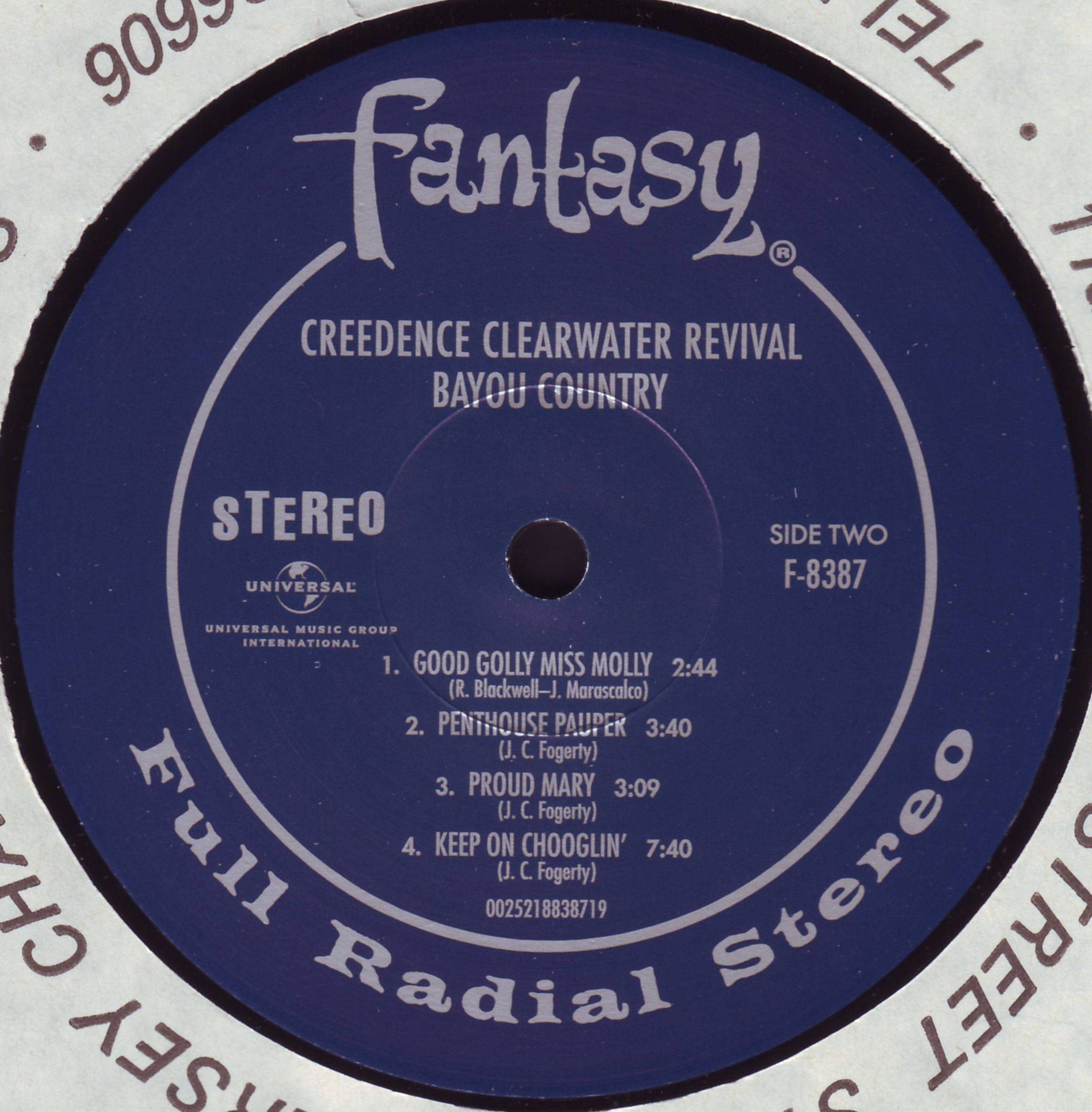 Creedence Clearwater Revival Bayou Country [lp label b uk]